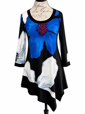 Eva Varro long-sleeve tunic/dress, size Medium, handcrafted in the USA
